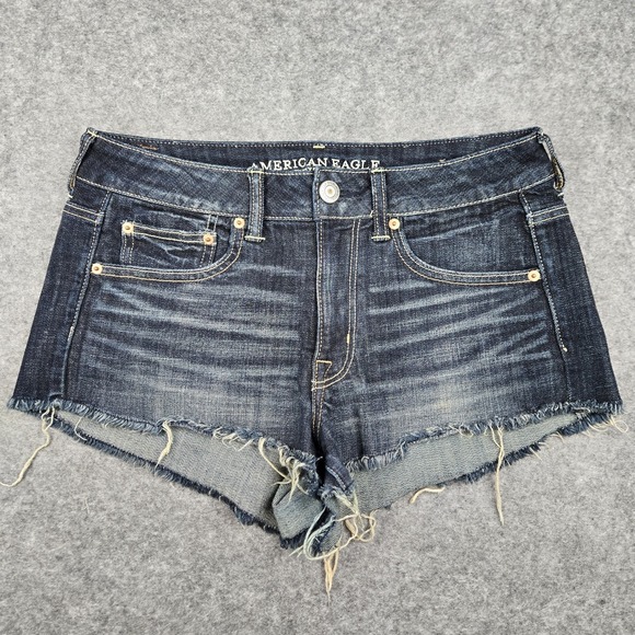 American Eagle Outfitters Pants - American Eagle Shorts Women's Size 8 Regular Cut Off Distressed Stretch Mid Rise